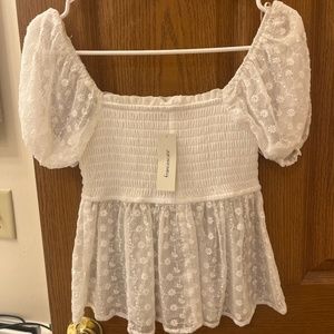White babydoll top